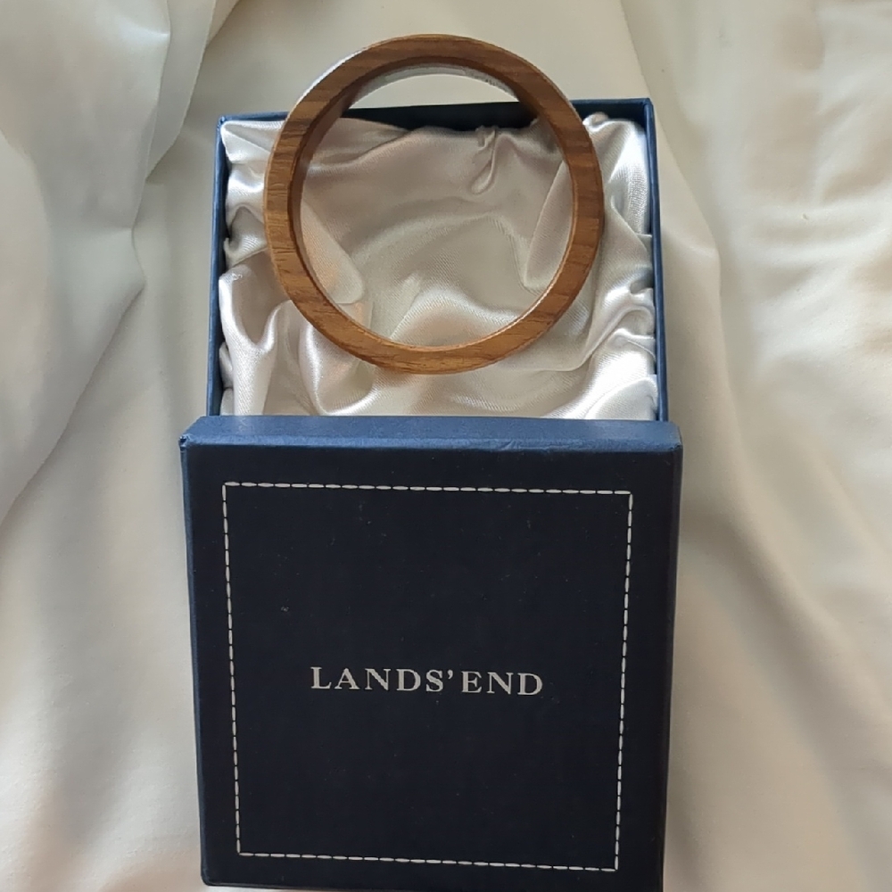 Lands' End Brown Wooden Bangle
